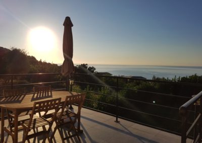 Location tourisme corse - Villa du Macchione - Bastia - Coucher de soleil - Terrasse